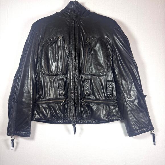 JSX TREME Black Hooded Ulitity Jacket Size 3 Made in Italy - Picture 2 of 10